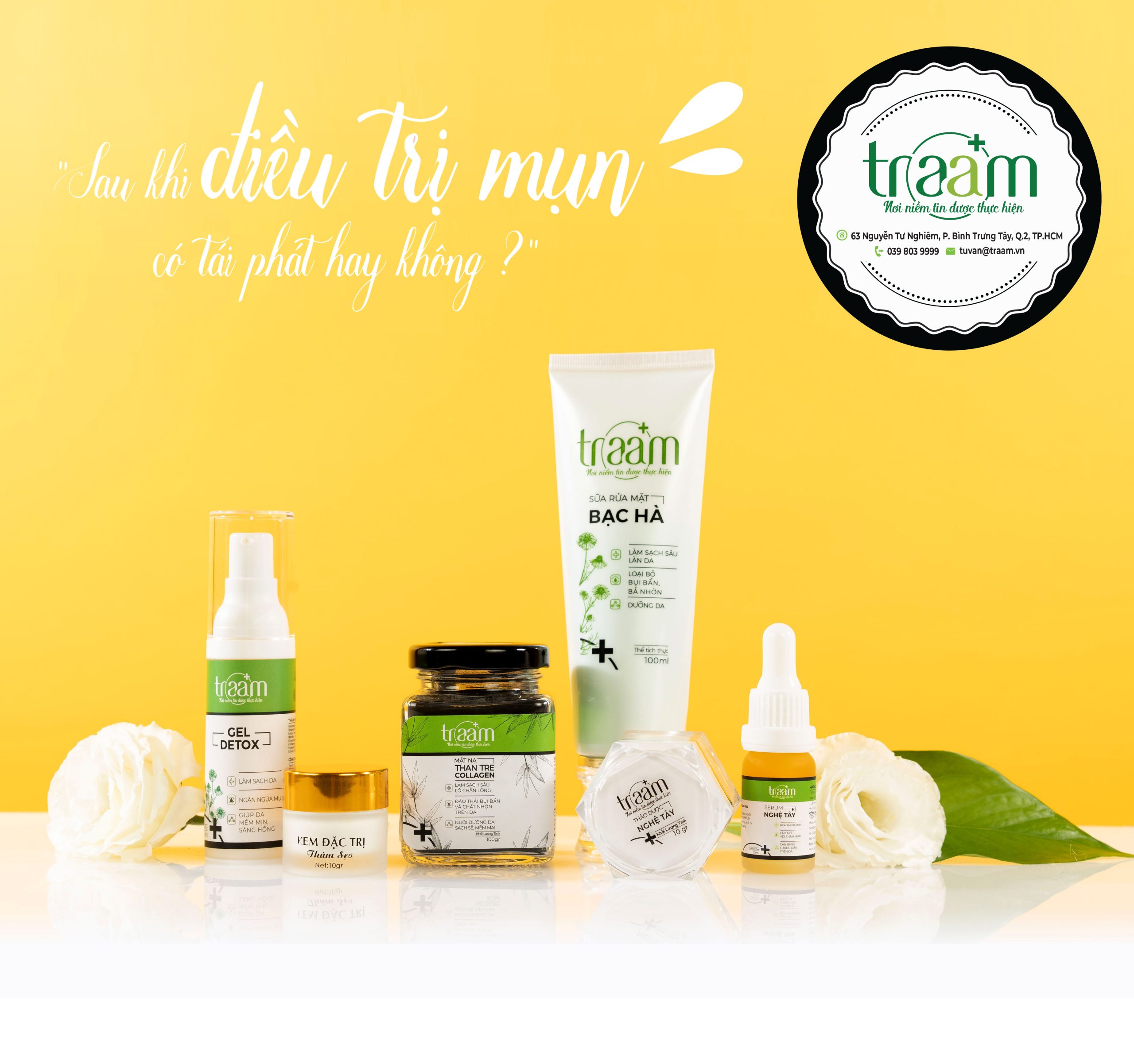 Thiết kế - Sản xuất hình ảnh Brand Mỹ Phẩm Điều Trị Mụn Traam