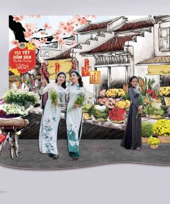 Phối cảnh Photo booth chụp ảnh tết Tân Sửu 2021 tại Đầm Sen