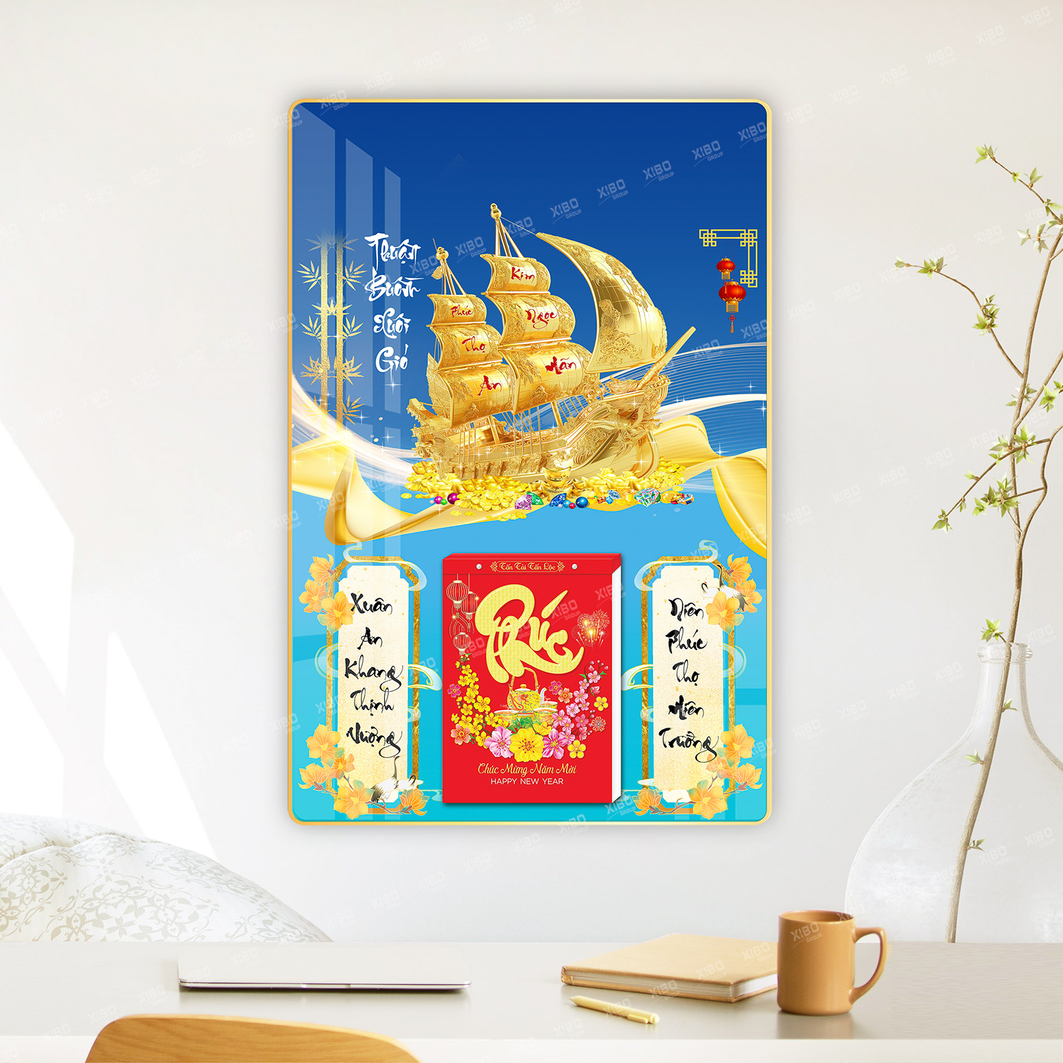 THUẬN BUỒM XUÔI GIÓ _ LỊCH GỖ TRÁNG GƯƠNG