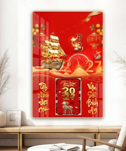 30 MẪU LỊCH THUẬN BUỒM XUÔI GIÓ _ LỊCH GỖ TRÁNG GƯƠNG 1 KHÁNH TREO
