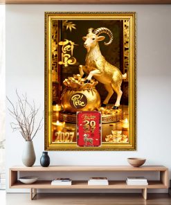 MẪU LỊCH ĐINH MÙI NĂM 2027_LỊCH GỖ TRÁNG GƯƠNG 1 KHÁNH