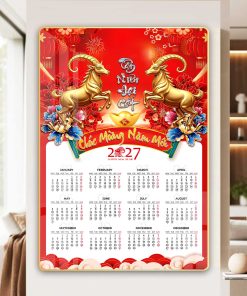 MẪU LỊCH 12 THÁNG_LỊCH GỖ TRÁNG GƯƠNG 1 KHÁNH