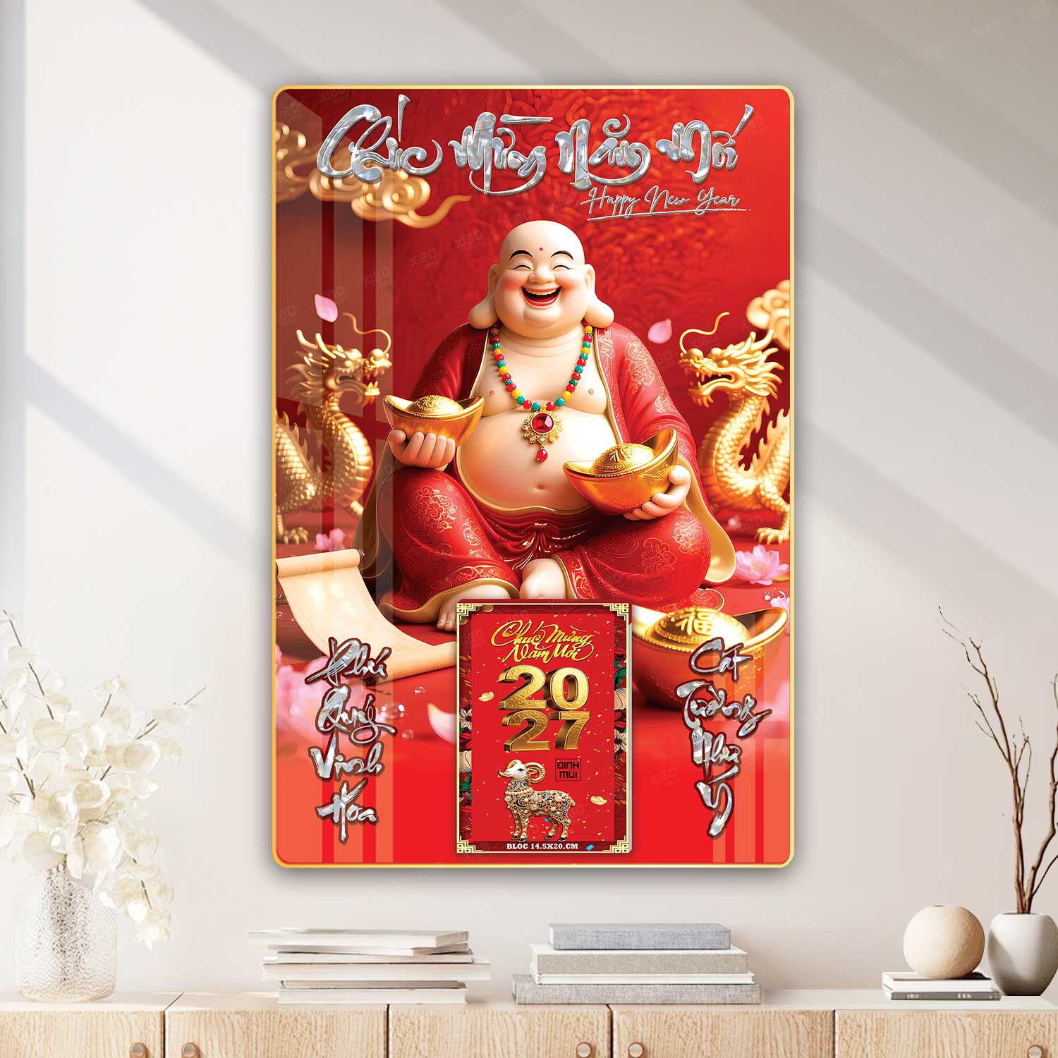 MẪU LỊCH THẦN TÀI_LỊCH GỖ TRÁNG GƯƠNG 1 KHÁNH