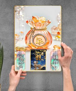 MẪU LỊCH TÚI LỘC & CHỮ THƯ PHÁP MANG NHIỀU Ý NGHĨA_LỊCH GỖ TRÁNG GƯƠNG 1 KHÁNH